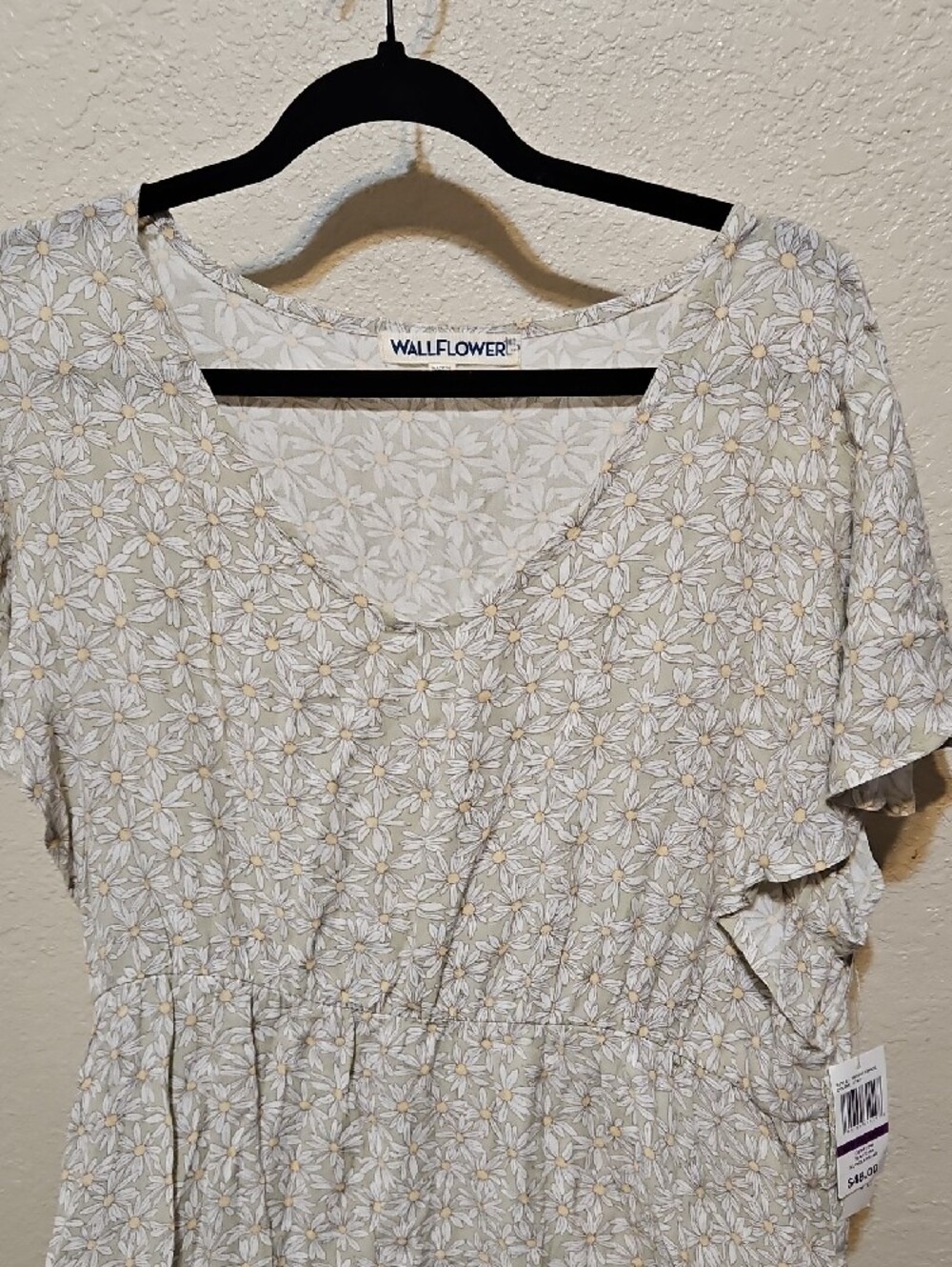 Wallflower Cream Floral Midi Dress with Floral Print - Picture 2 of 10